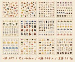 24piece/book Vitality Party Series Cut Film Sticker Book Y2K Journal Handbook Scrapbooking Kawaii Decoration Sticker Gift (ONLINE ORDER ONLY)