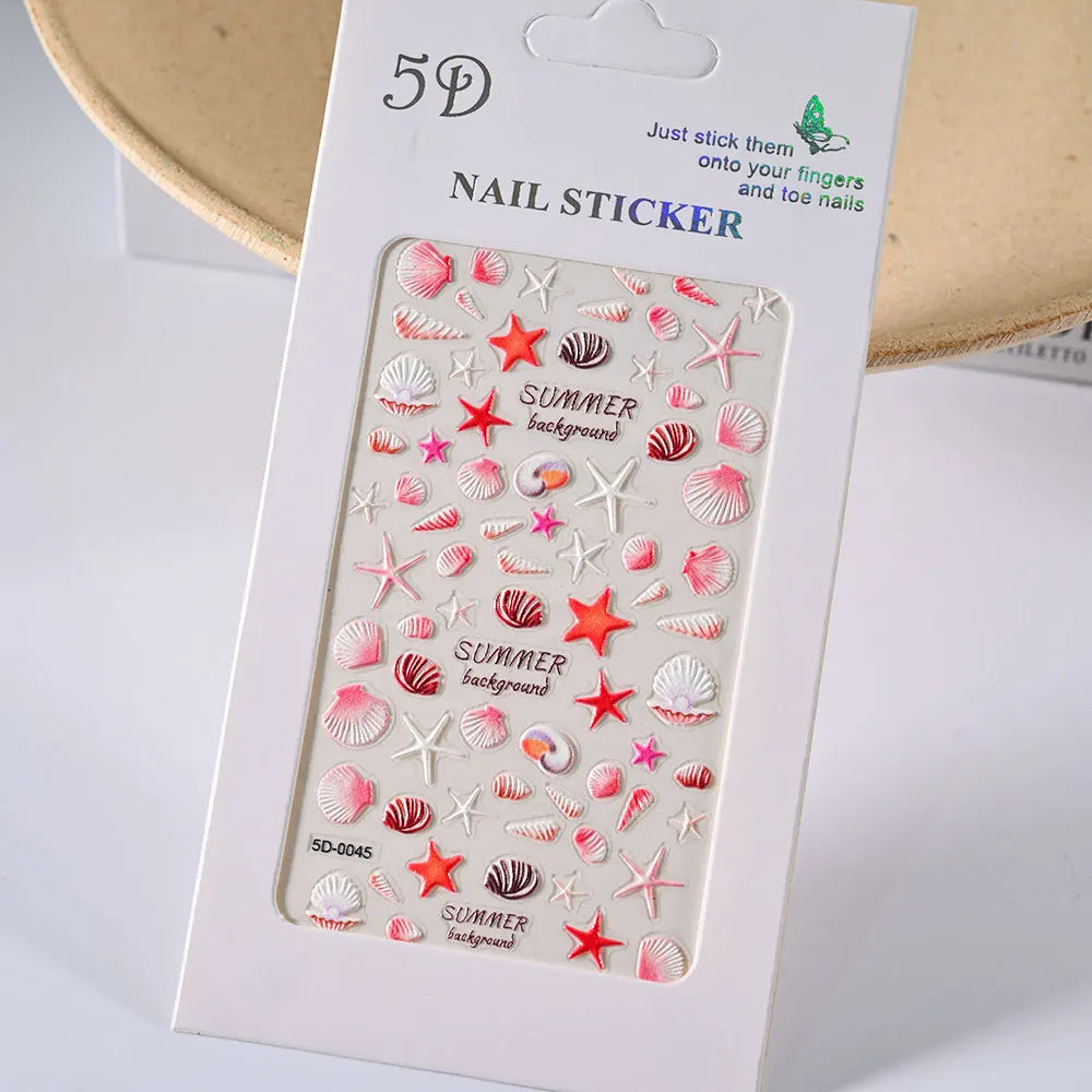 1Pc Summer Nail Art Sticker Lemon Nail Decal Nail Art Supplies Cute Fruit Strawberry Cherry Watermelon Avocado Lemon Nail Design (ONLINE ORDER ONLY)