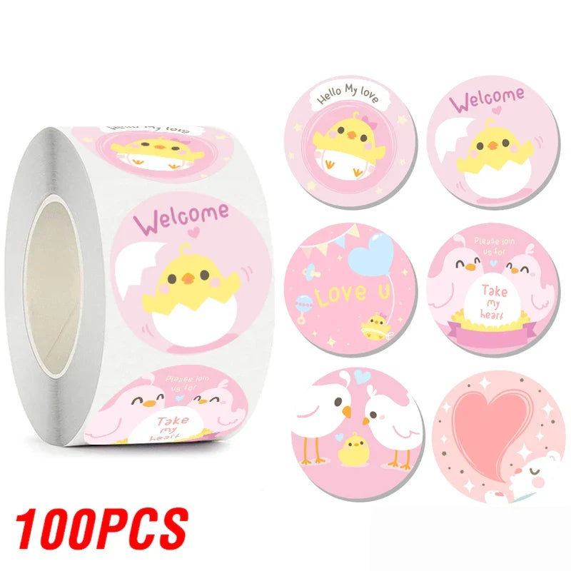 100-500pcs Cute Reward Stickers for Kids Children Kindergarten School Encouragement Students Games Toy Animals Stationery Labels (ONLINE ORDER ONLY)