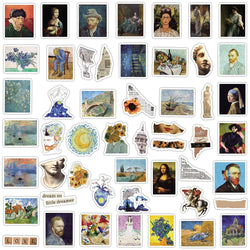 10/30/50PCS World Artist Work Van Gogh, Khalo, and More Aesthetic Sticker Packs (ONLINE ORDER ONLY)