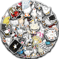 50PCS Cartoon Cute Silly Goose Sticker Decals Toys For Phone Laptop Luggage Skateboard Guitar DIY Graffiti Aesthetic Stickers (ONLINE ORDER ONLY)