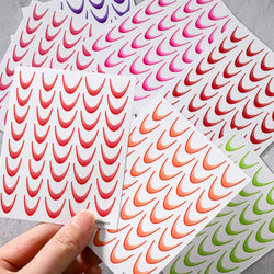 9/18pcs Gradient Color Line Design Nail Art Stickers 3D Dopamine Y2K French Nail Decals Self-Adhesive Ombre Manicure Decor Foils (Online Order Only)