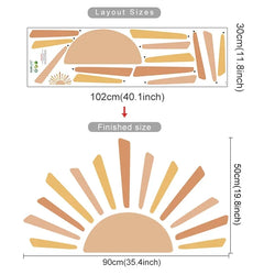Boho Sun Vinyl Wall Decals Nursery Bedroom Living Room Decor (ONLINE ORDER ONLY)