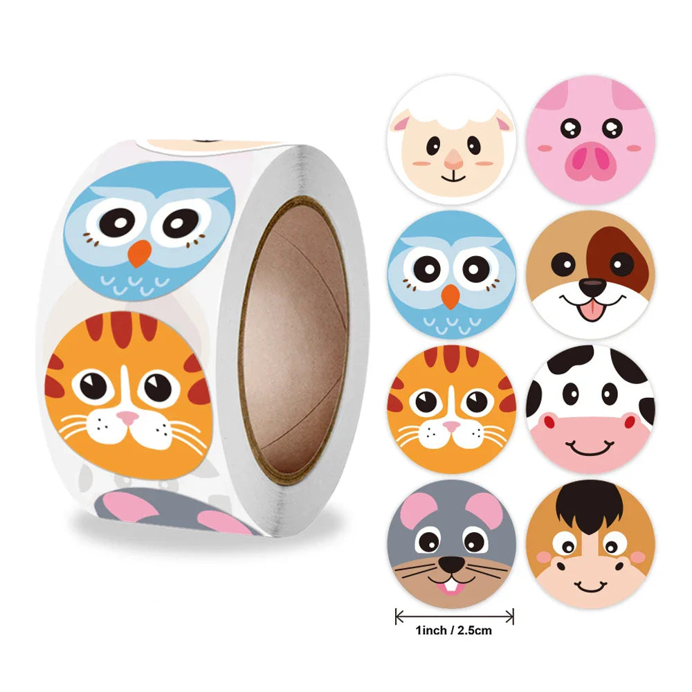 100-500pcs Kids Toy Stickers Animal Cartoon Stickers Various Cute Design Patterns School Teacher Reward Stickers (ONLINE ORDER ONLY)