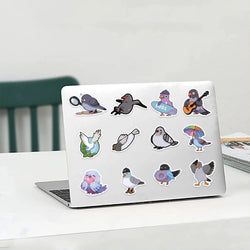 50PCS Cute Cartoon Pigeon Stickers DIY Diary Laptop Luggage Skateboard Animal Sticker Fun Classic Toy (Online Order Only)