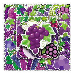 10/50PCS Green Grape Fruit Sticker DIY Phone Laptop Luggage Skateboard Graffiti Decals Fun for Kid Toys (ONLINE ORDER ONLY)