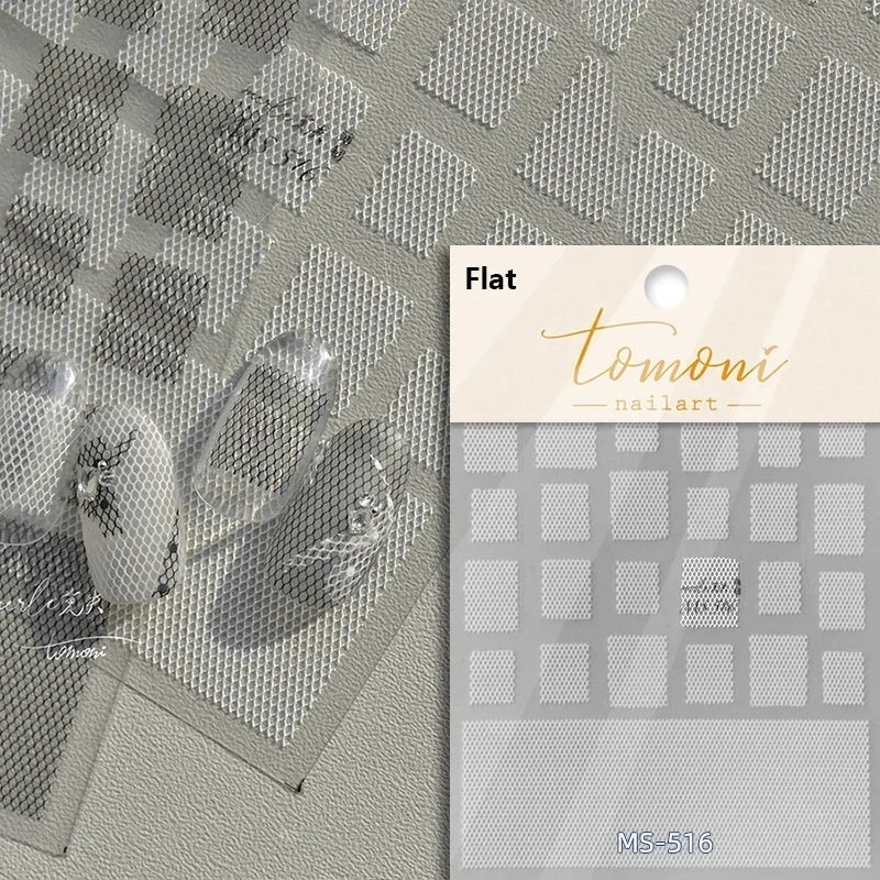 Charming Geometric Black Khaki Brown Grid Houndstooth Snowflake Flat Chic  Adhesive Nail Art Decoration Stickers Manicure Decals (Online Order Only)