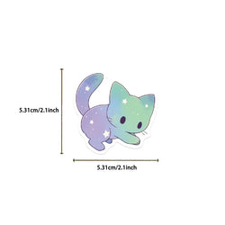 10/30/50PCS Cute Starry Sky Cat and Sealife Sticker Packs (ONLINE ORDER ONLY)