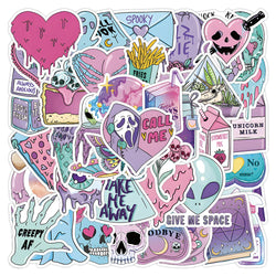 10/30/50pcs Gothic Magic Skull Cartoon Stickers Decals Laptop Car Phone Motorcycle Fridge Bike Cool Waterproof Sticker Kids Toys (ONLINE ORDER ONLY)