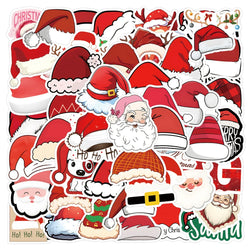 Cute Christmas Stickers Santa Claus Decal Laptop Fridge Phone Case Decoration Kid Toy Gift 10/30/50pcs (Online Order Only)