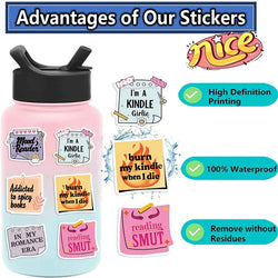 10/30/50PCS Pink Girl Book PVC Sticker Aesthetic Children's Stationery DIY Decoration Scrapbooking School Supplies for Kids (Online Order Only)
