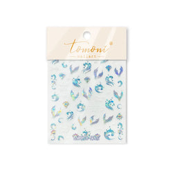 Shiny Mermaid Tail Fish Tail Sea Wave Jelly Spoondrift Shell Starfish Ocean Romantic Delicate Nail Art Stickers Manicure Decals (ONLINE ORDER ONLY)