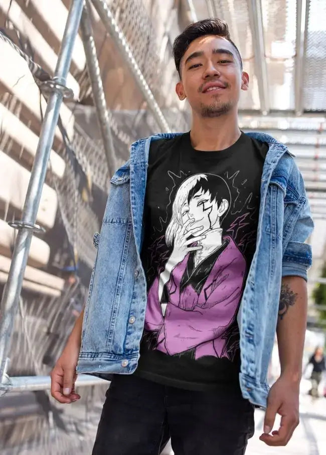 Gen Asagiri T-Shirt Dr. Stone Black Shirt All Sizes (ONLINE ORDER ONLY)