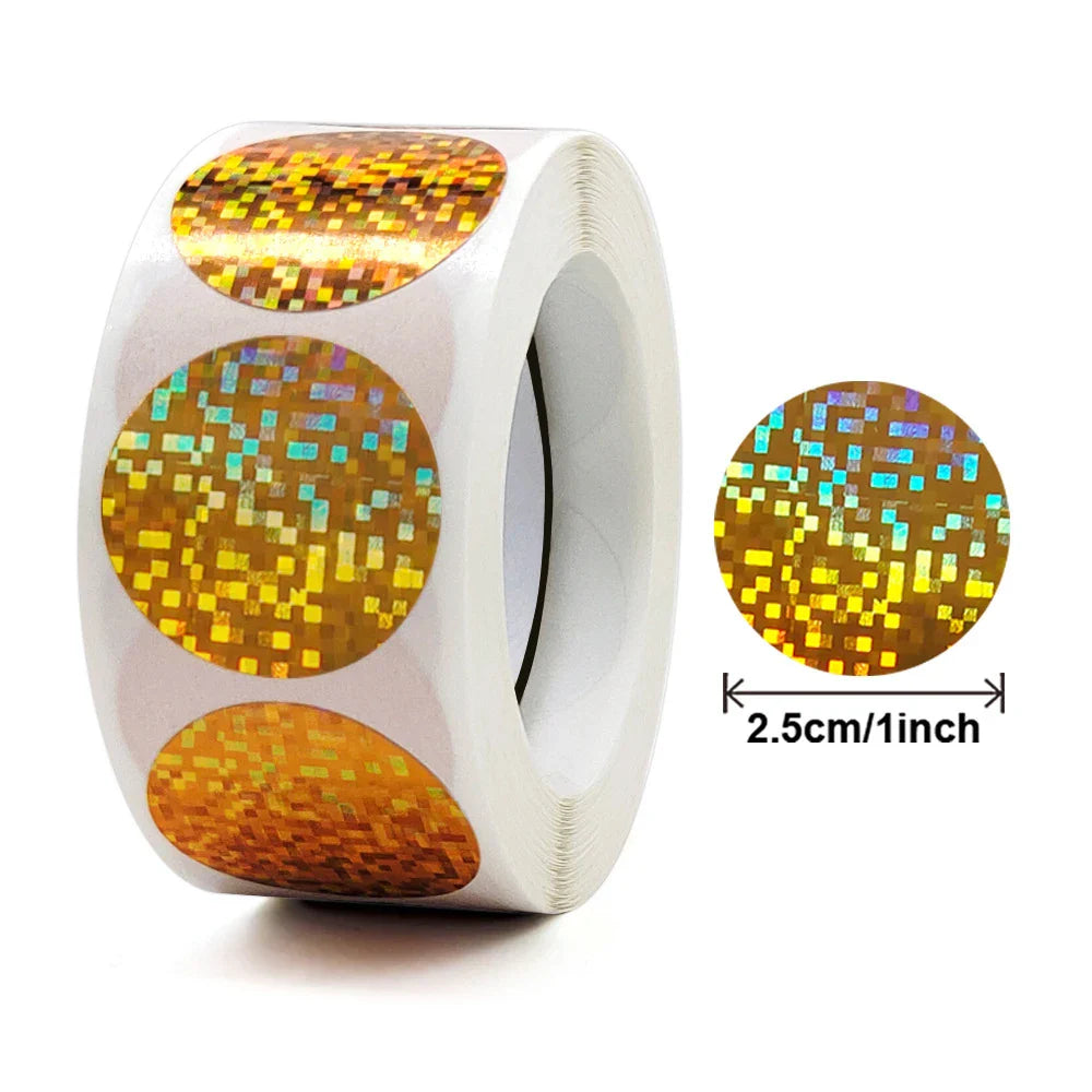 100-500pcs Round Gold Sticker Birthday Wedding Party Decor Gift Seal Sticker Envelope Invitation Letter Seal Lables (Online Order Only)