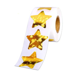 100-500pcs Holographic Star Silvery Stickers For Kids Reward Foil Star Stickers Labels For Wall Crafts Classroom Supplies 1inch (ONLINE ORDER ONLY)