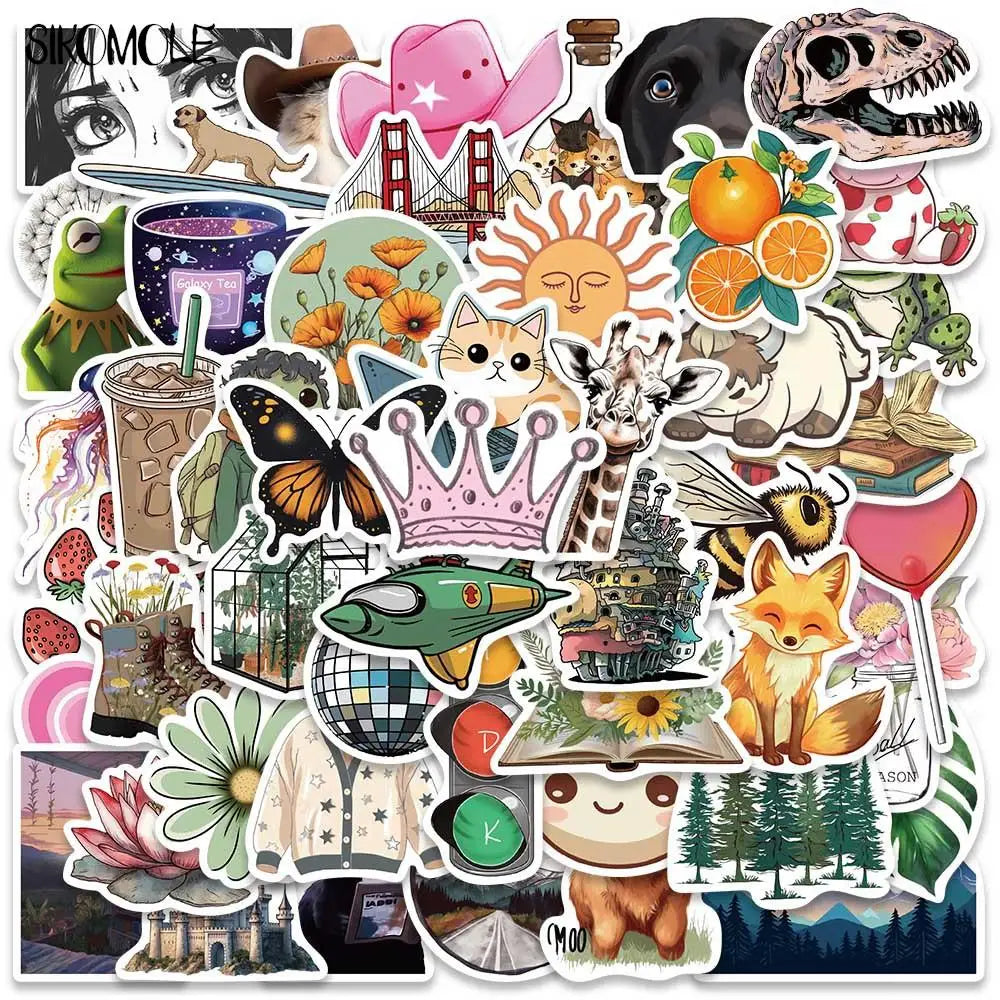 Cartoon Graffiti Stickers Pack for Luggage, Guitar, Fridge, Laptop, Kids Decals (ONLINE ORDER ONLY)