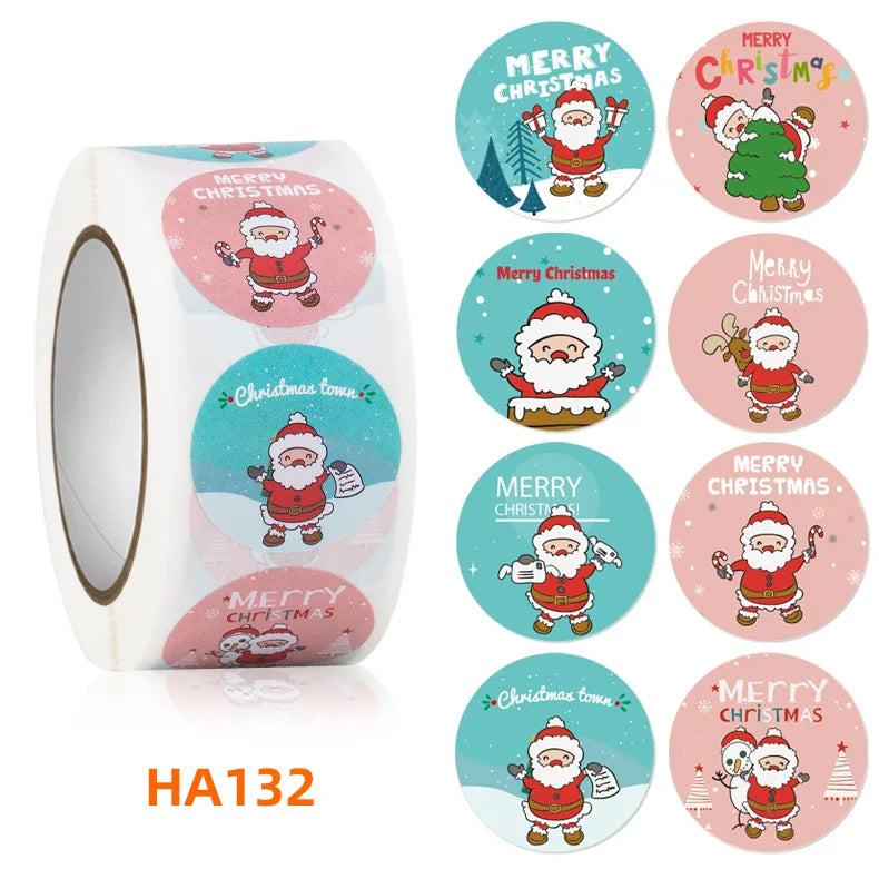 500Pcs Christmas Stickers 1inch Snowflakes Holiday Stickers Xmas Gift Label for Envelope Box Gift Decor (ONLINE ORDER ONLY)