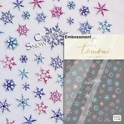 Winter Christmas Crystal Delicate Hexagon Romantic Laser Silver Chic Snowflakes Self Adhesive Nail Art Sticker 5D Manicure Decal (ONLINE ORDER ONLY)