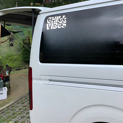 “CHILL VIBES"Stickers，Fashion Waterproof Vinyl Decal Car Styling Decoration Accessories， For Car Truck Motorcycle Self-adhesive (ONLINE ORDER ONLY)