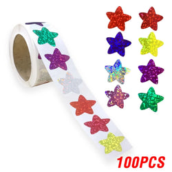 100-500Pcs Holographic Color Gold Star Stickers for Kids Reward Foil Star Stickers Labels for Wall Crafts Classroom Supplies (ONLINE ORDER ONLY)