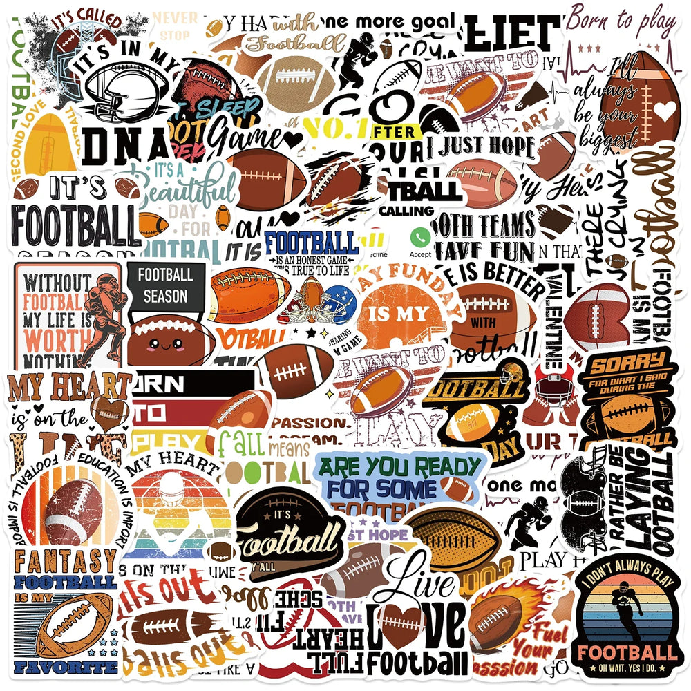 50pcs Football Art Stickers Decals For Mobile Phone Case Luggage Skateboard DIY Decorative Waterproof Sticker (ONLINE ORDER ONLY)