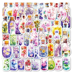 Cartoon Flower Bottle Stickers for Laptop, Phone, Suitcase, Kids Toys - 10/30/50pcs (ONLINE ORDER ONLY)