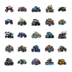 10/50PCS Monster Truck Sticker For Car Guitar Motorcycle Luggage Suitcase DIY Classic Toy Decal Graffiti Sticker For Kid (ONLINE ORDER ONLY)