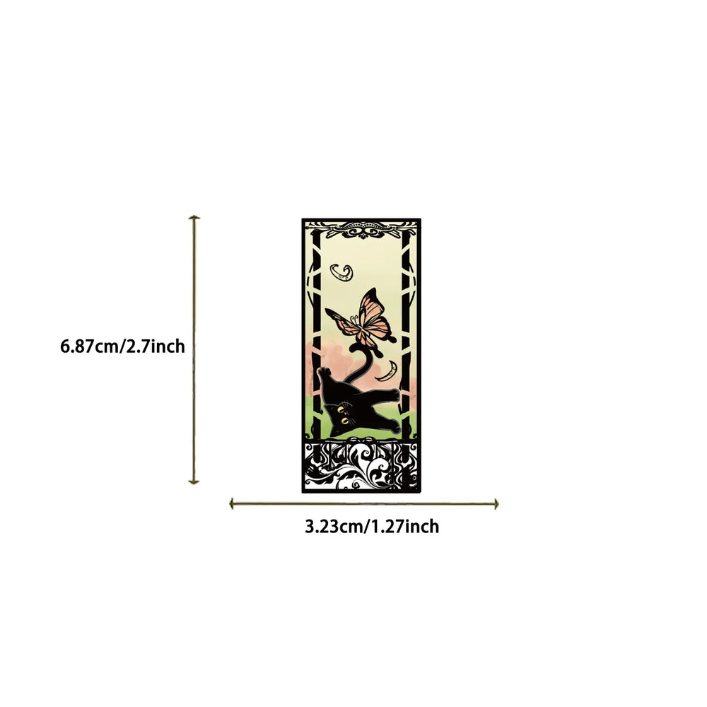 50pcs Cartoon Fantasy Cat Mysterious World Aesthetic Stickers Luggage Laptop Guitar Phone Waterproof PET Car Decals (Online Order Only)
