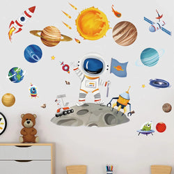 3D Astronauts Wall Sticker Kids Room Decor Mural Art Poster (Online Order Only)