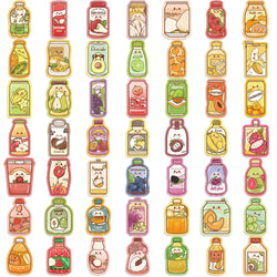50Pcs Ins Summer Drink Cartoon Stickers For Water Bottle Aesthetic Decals for Laptop Bicycle Skateboard Luggage Kids Toy﻿ (ONLINE ORDER ONLY)