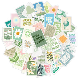 Cartoon Inspirational Quote Stickers - Motivational Decals for Laptop, Scrapbook, Diary (10/30/50pcs) (Online Order Only)