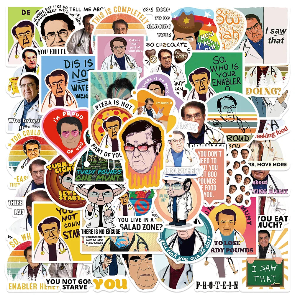 50PCS Dr. Now Weight Loss Stickers Waterproof DIY Journal Car Fridge Decals (Online Order Only)