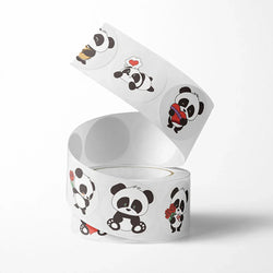 100-500pcs Panda Cute Cartoon Stickers 1inch Reward Sticker Gift Decoration Stationery Stickers (Online Order Only)