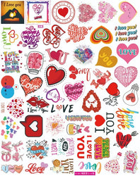 50pcs Valentine's Day Love Cartoon Stickers Waterproof Decorative for Luggage Phone Car Kids (Online Order Only)