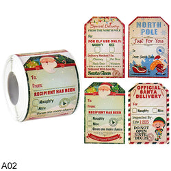 Merry Christmas Gift Tags Santa Claus Labels Sticker Roll (ONLINE ORDER ONLY)