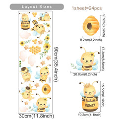 Cute Bee Wall Stickers for Kids Nursery Room Decor (Online Order Only)