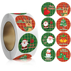 100-500pcs Merry Christmas Stickers Christmas Theme Seal Labels Stickers For DIY Gift Baking Package Envelope Stationery (ONLINE ORDER ONLY)