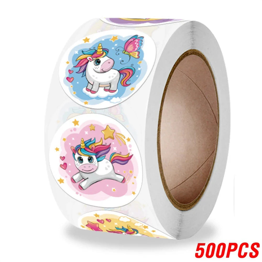 100-500pcs 1inch Cartoon Animal Children Sticker Label Thank You Cute Toy Game Sticker DIY Gift Sealing Label Decoration Supp (ONLINE ORDER ONLY)