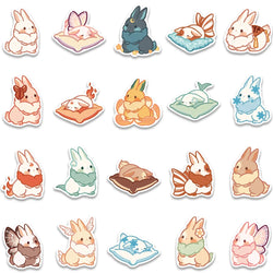 10/20/40PCS Cartoon Cute Rabbit Bunny Sticker Packs (ONLINE ORDER ONLY)