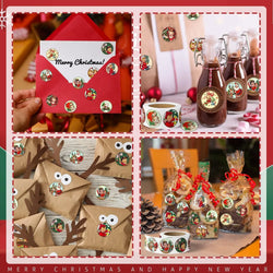 100-500pcs Merry Christmas Thank You Stickers Seal Labels For Envelope Cards Gift Package Scrapbooking Decor Stickers (ONLINE ORDER ONLY)