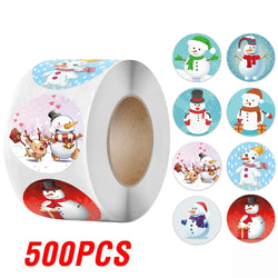 100-500Pcs Merry Christmas Stickers Xmas Envelope Seal Stickers for Christmas Decoration, Wedding Party, Holiday Gift Package (ONLINE ORDER ONLY)