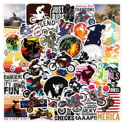 Cool Dirt Bike Motorcycle Stickers - Waterproof Graffiti Decals for Skateboard, Laptop, Phone, Car, Bike, Guitar, Luggage (10/30/50pcs) (Online Order Only)