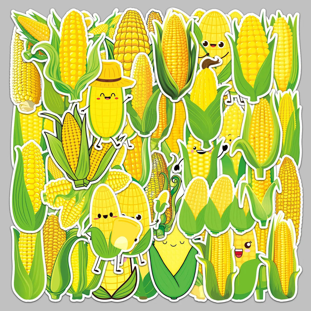 50pcs Cute Corn Graffiti Stickers for Helmet, Wall, DIY Decoration (ONLINE ORDER ONLY)