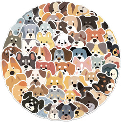 Cute Animal Dog Stickers for Snowboard Laptop Luggage Car Fridge Vinyl (ONLINE ORDER ONLY)