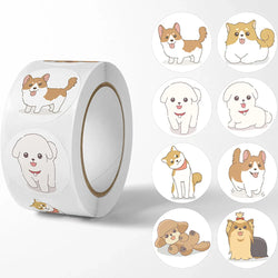 100-500pcs Reward Sticker Cartoon Dog Pattern Encouragement Stickers For Students Teachers Cute Animals Stationery Stickers (ONLINE ORDER ONLY)
