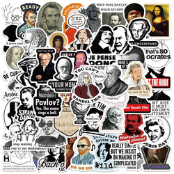 50PCS Funny Famous Person Meme Stickers Vinyl for Fridge Skateboard Laptop Helmet (Online Order Only)