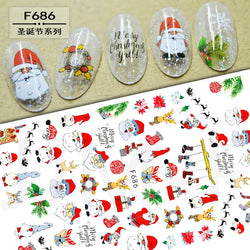 1PCS Laser Gold Snowflake Christmas Tree Nail Sticker 3D Adhesive Nail Decals Nail Art Accessories New Christmas Decoration 2024 (ONLINE ORDER ONLY)