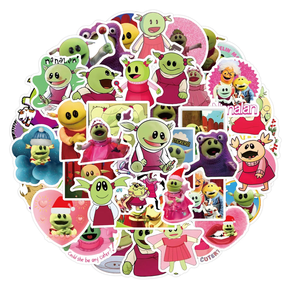 10/30/55PCS Nanalan Cartoon Stickers Funny Movie Sticker Kids Toys Luggage Laptop Phone Guitar Car Bike Skateboard Decoration (ONLINE ORDER ONLY)