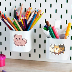 50PCS Cartoon Cute Pomeranian Stickers Dog Creative Personality Graffiti Waterproof Sticker For Suitcase Refrigerator Skateboard (ONLINE ORDER ONLY)