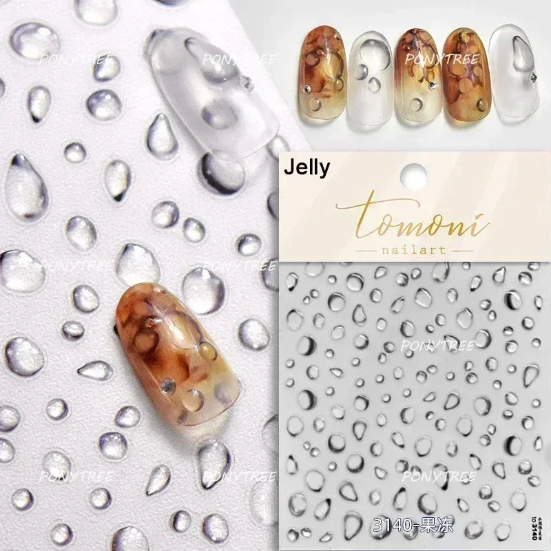 Beach Colourful Conch Dolphin Shell Starfish Jellyfish Star Summer Sea Wave Vacation Mode Water Bubble Nail Art Stickers Decals (Online Order Only)